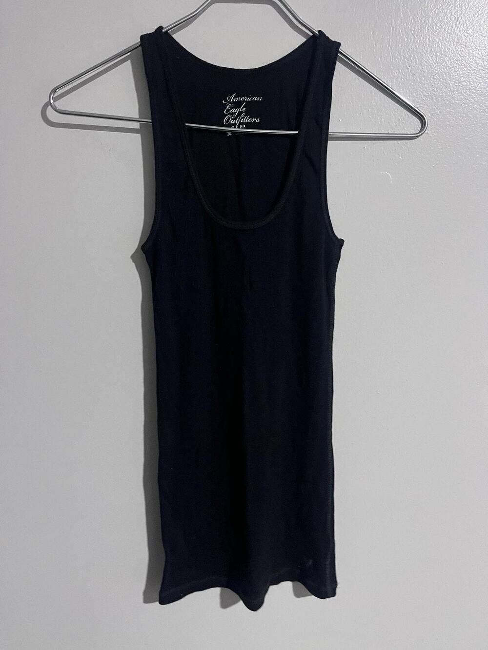 American Eagle Outfitters Dress Womens S Black Tank Dress Scoop Neck Stretch